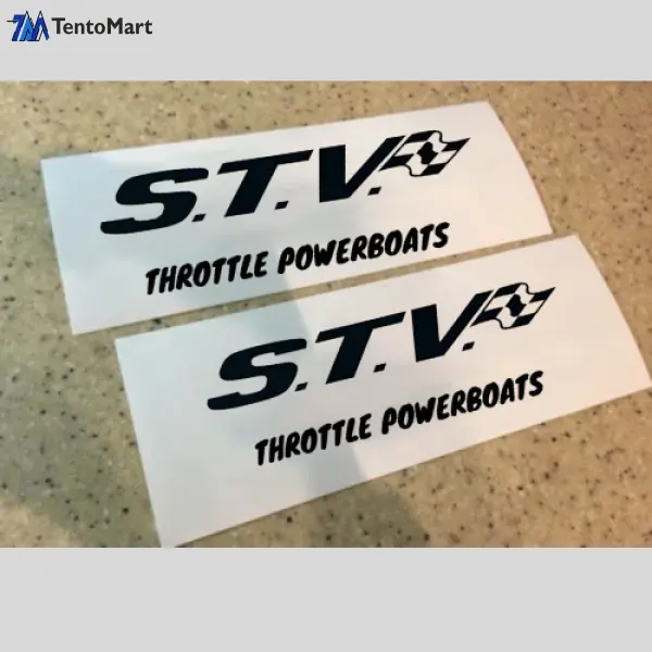 STV “Throttle Powerboats” Decal